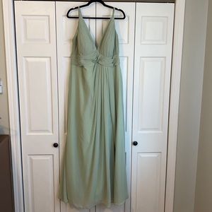 Azazie Maren Allure Dusty Sage Bridesmaid dress